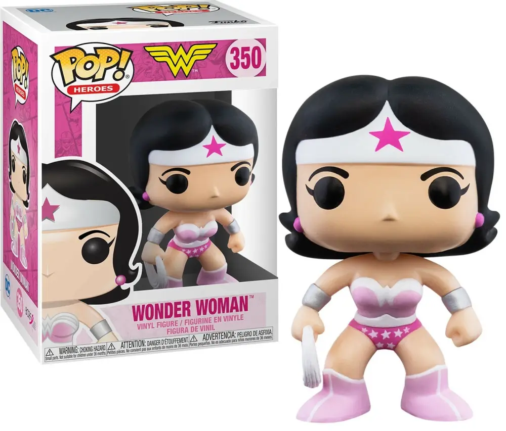 Breast Cancer Awareness POP Heroes Wonder Woman Vinyl Figure #350