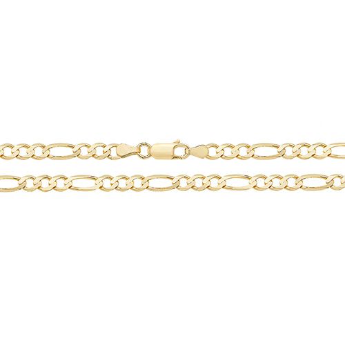 9CT YEL GOLD FIGARO CHAIN