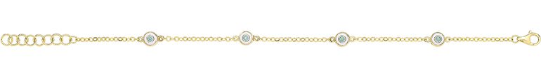 9CT YEL GOLD WHITE / TURQUOISE ENAMEL EVIL EYE BRACLET