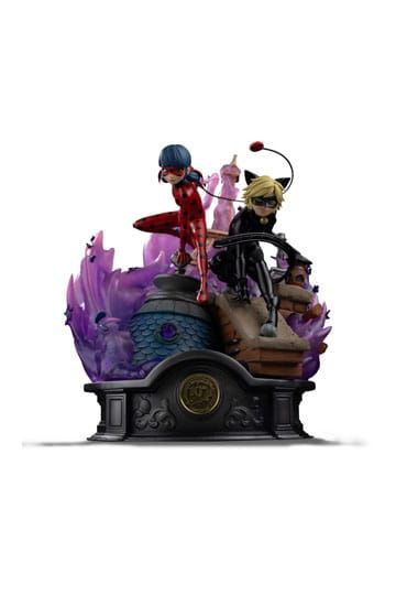 Miraculous Deluxe Art Scale Statue 1/10 Lady Bug and Cat Noir Signed Edition 23 cm