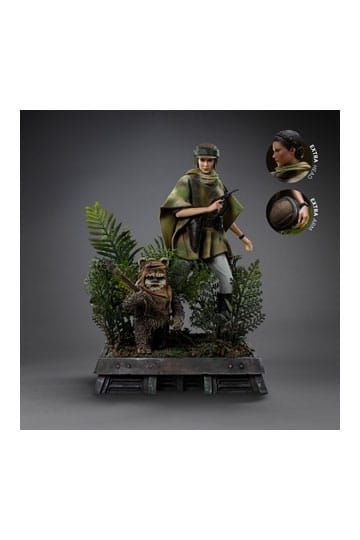 Star Wars Episode VI Art Scale Statue 1/10 Leia and Wicket 21 cm