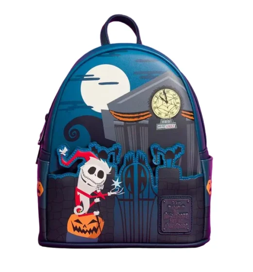 Loungefly - Nightmare Before Christmas Santa Jack Graveyard Mini Backpack