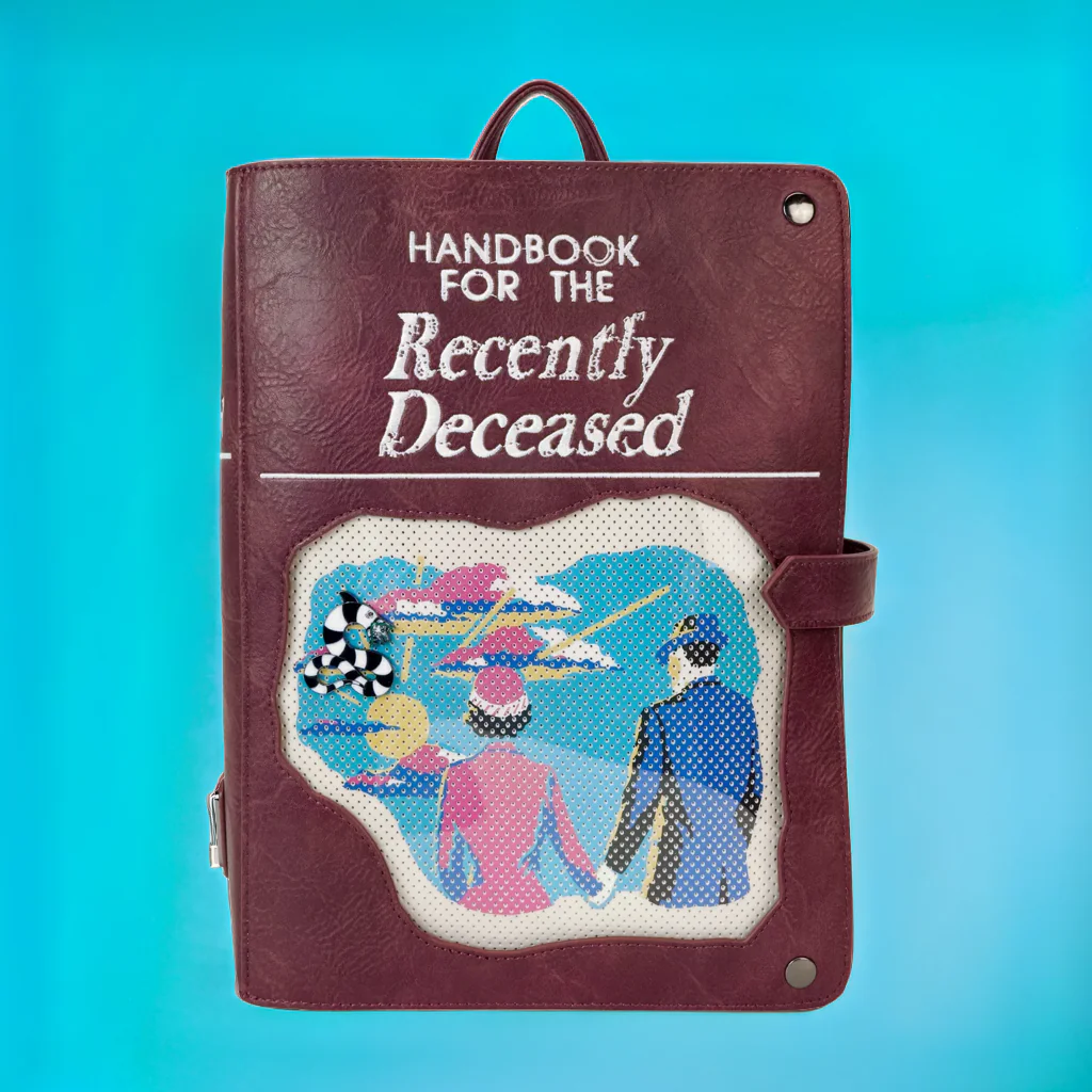 Loungefly Beetlejuice Handbook For The Recently Deceased Pin Trader Backpack