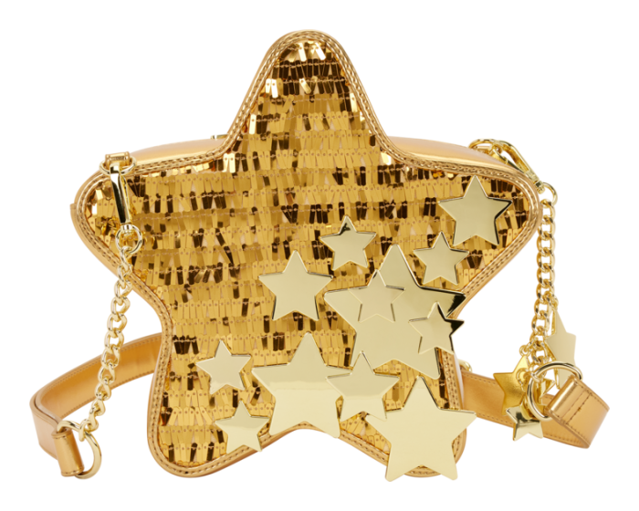 Loungefly - Figural Gold Stars Sequin Crossbody Bag