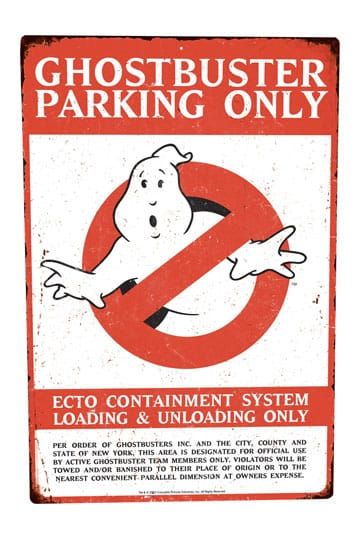 Ghostbusters Metal Sign Parking