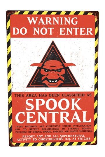 Ghostbusters Metal Sign Spook Central