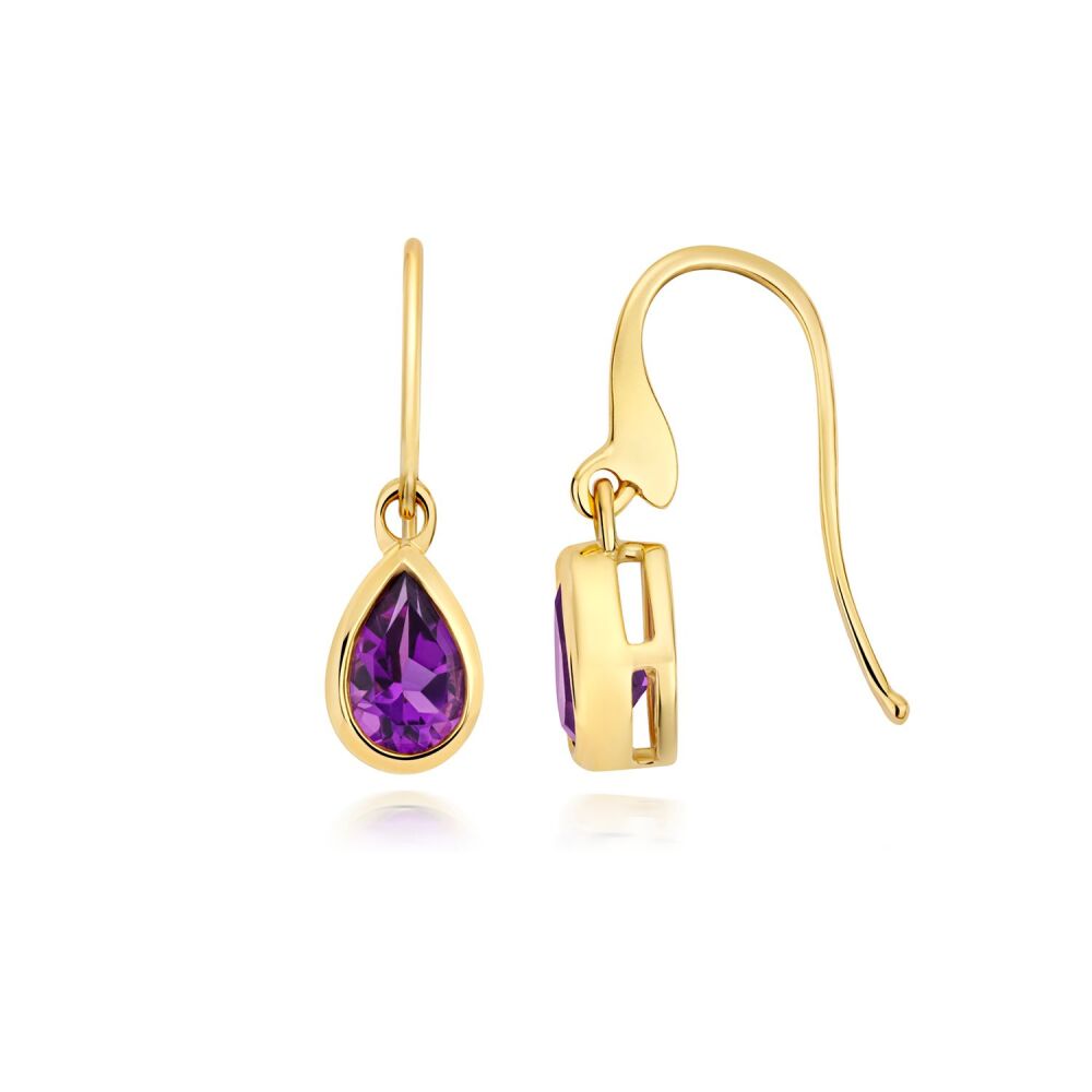 9CT AMETHYST DROP EARRINGS