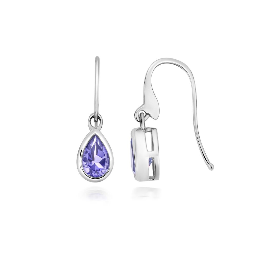 9CT TANZANITE DROP EARRINGS