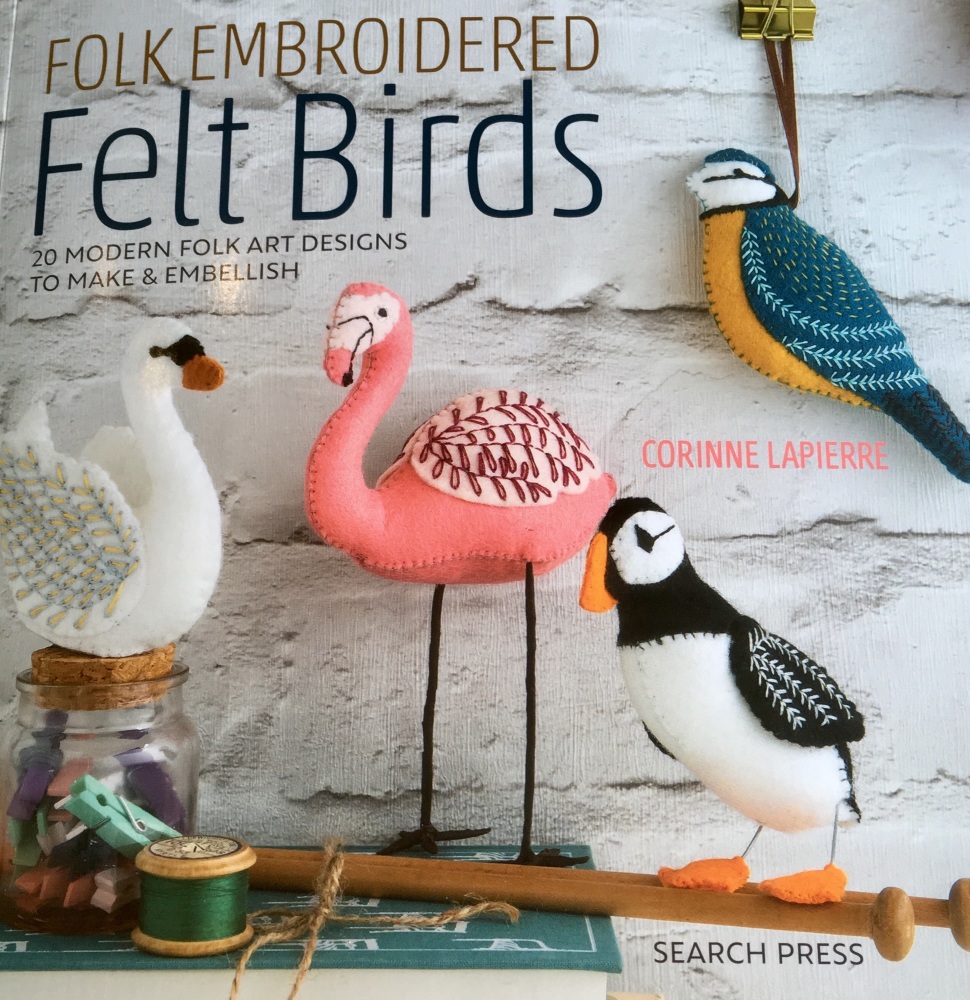 d. Folk Embroidered Felt Birds  by Corinne Lapierre
