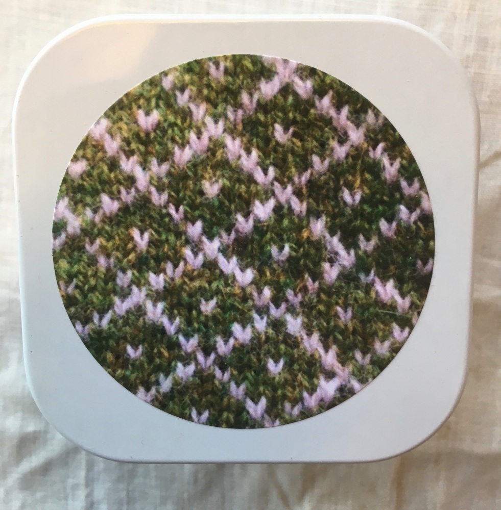 1. Little Keepsake Tin - Green Trellis