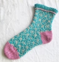 x Brilliant Liz Socks kit - Turquoise, Silver Grey and Pink