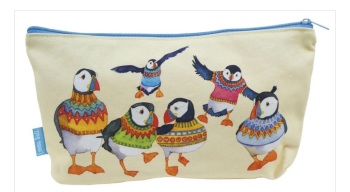   Woolly Puffin Zipped Pouch/Project bag 