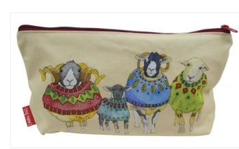   Woolly Sheep in Sweaters Zipped Pouch/Project bag 