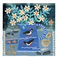   Seabirds & Daisies  Greetings Card