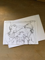 Colour-in Crafters Postcard  - Living the dream!