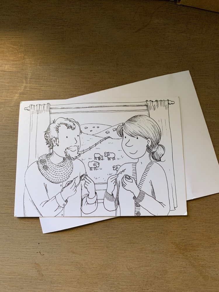                                          Colour-in Crafters Postcard  - Liv