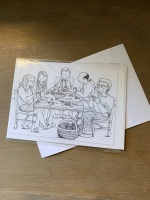 Colour-in Crafters Postcard - Knit Group #2