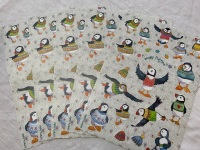 Woolly Puffins Sticker Sheets x 5