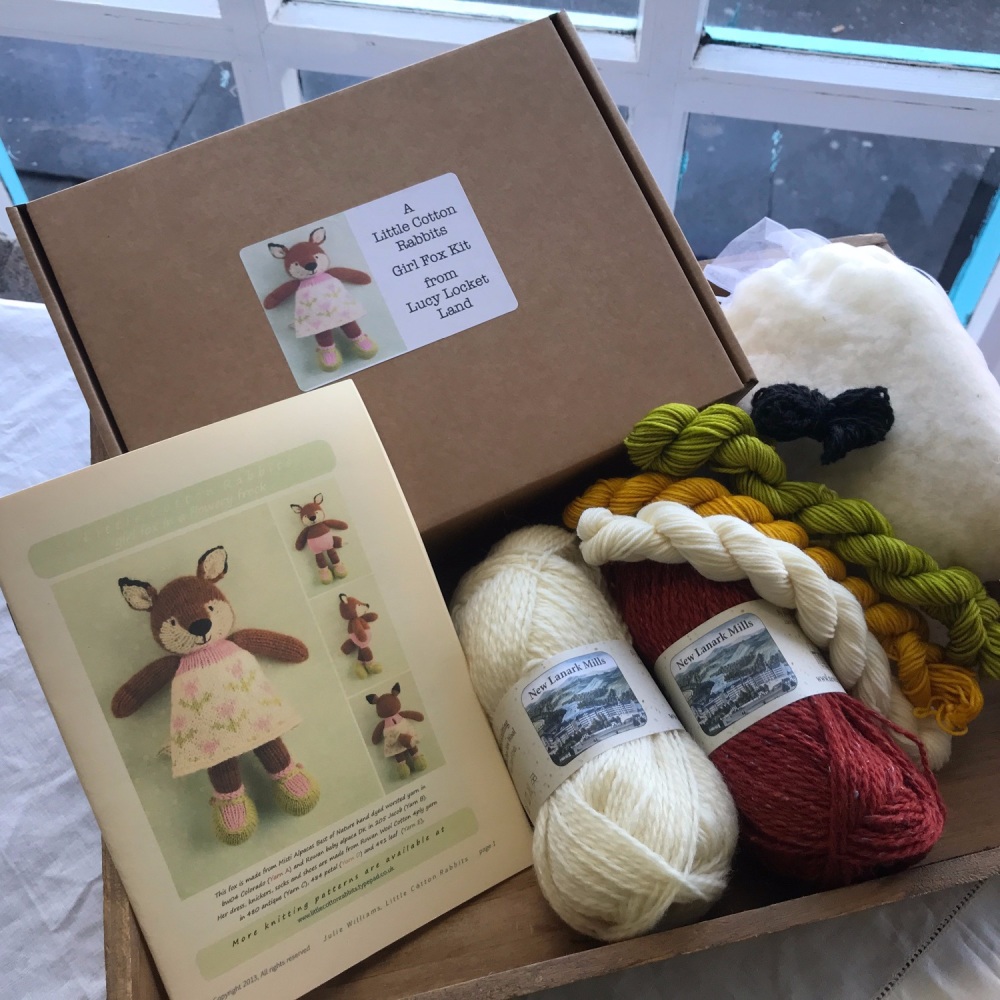             New Fox Girl Kit - in Donegal Silk Tweed - green and yellow dr