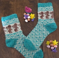 Alice's Easter Bunny Sock Kit - Turquoise