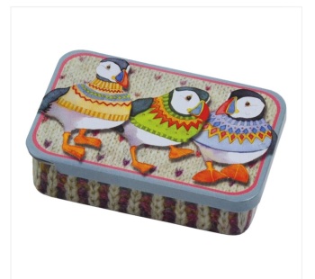                                            Woolly Puffins Pocket Tin 