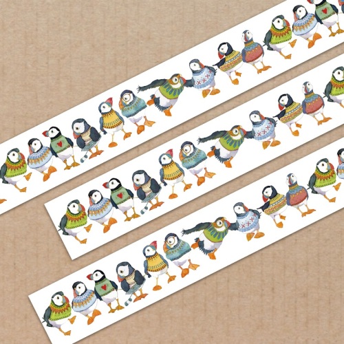 *New* Woolly Puffins 20mm washi tape