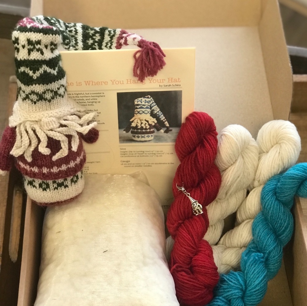 The Fair Isle Fella - red/turquoise - Gnome is where you hang your hat kit