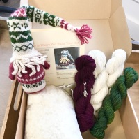 The Fair Isle Fella - burgundy/green - Gnome is where you hang your hat kit