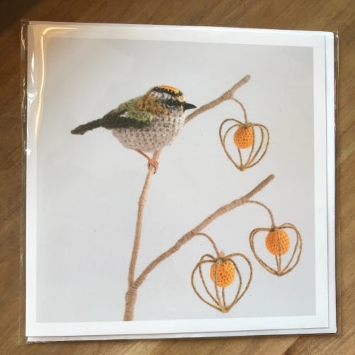                                        Gold Crest greetings card by Jose He