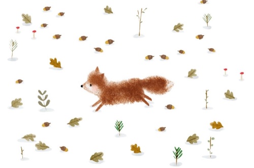 Little Fox Postcard by Nettle & Twig 
