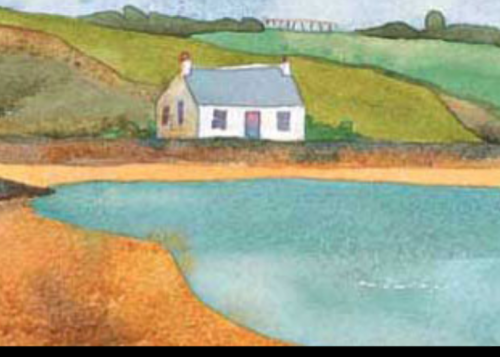 Club House Arisaig notelet by Emma Ball