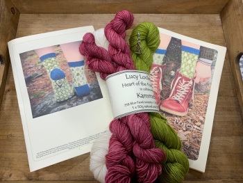 Heart of the Forest Socks Set  (BFL) -  Green & Dusky Pink