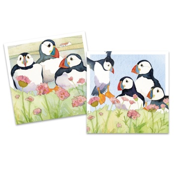 ***New***Sea thrift Puffins Mini Card Pack