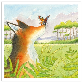 Fox and Butterfly card 
