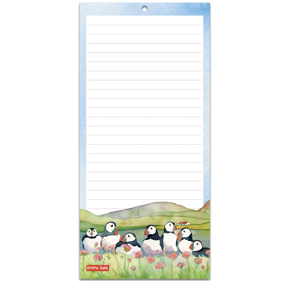 ***NEW***Sea Thrift Puffins Magnetic notepad