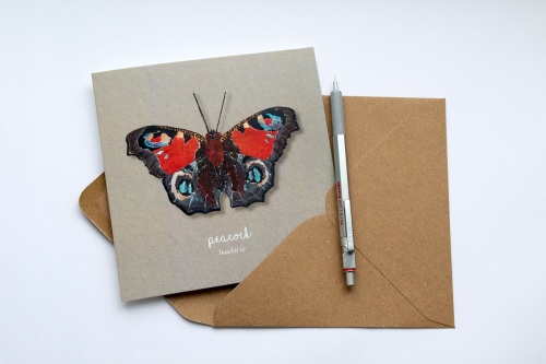 Peacock Butterfly Card