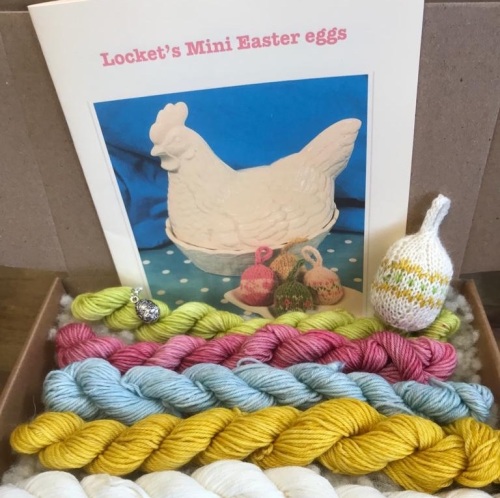 Lockets Mini Easter Eggs with hand dyed yarn 