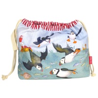 **NEW** Diving Puffin drawstring Project bag 
