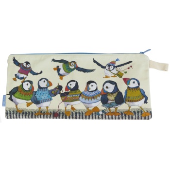 Woolly Puffins Long Project Bag