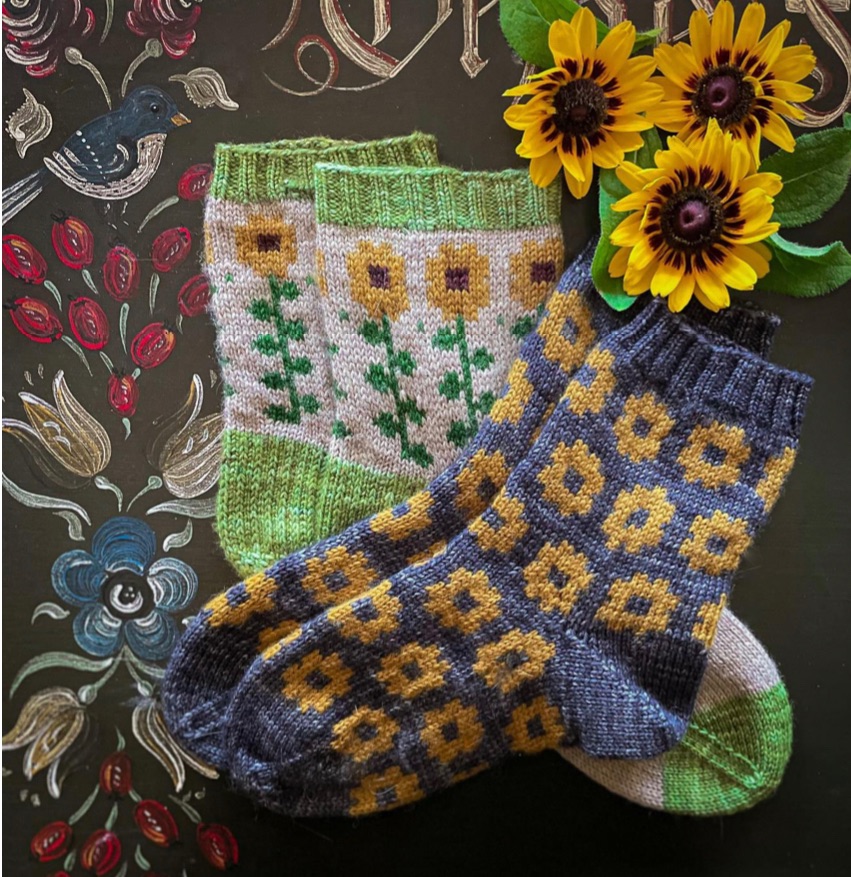 Pre-Order BOTH Field of Sunflowers Sock Kits