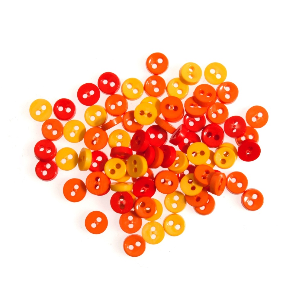 Diddy little buttons - oranges and yellows