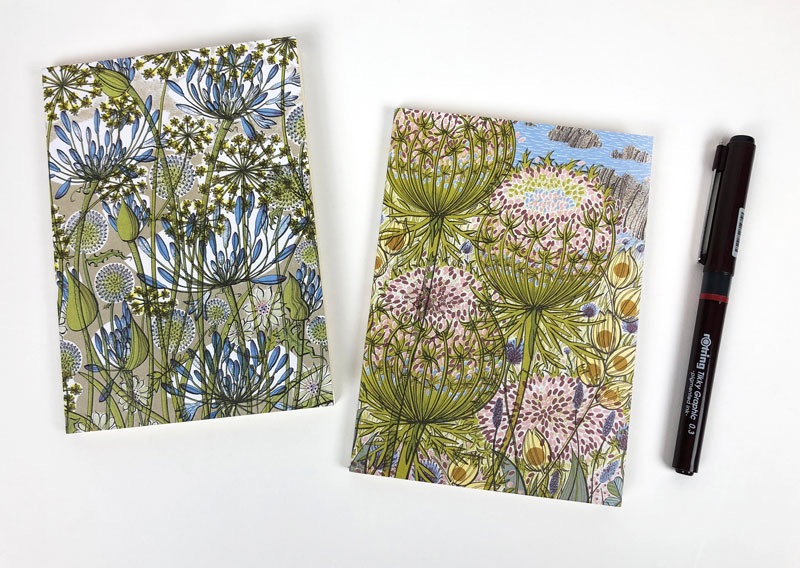 ***New*** 2 Angie Lewin Pocket Notebooks - Details from 'Wild Shore' & 'The