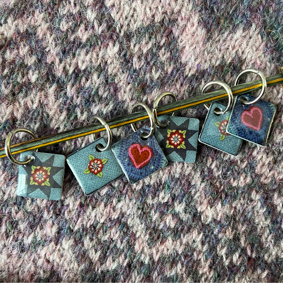 **New** Janie Crow Indigo Dreams Stitch marker