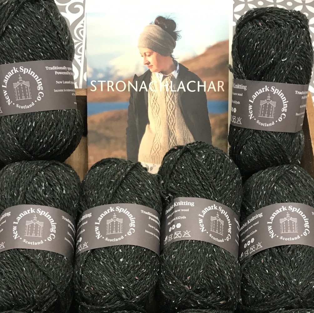 Stronachlachar T in New Lanark Donegal Silk Tweed DK - FOREST - up to size 