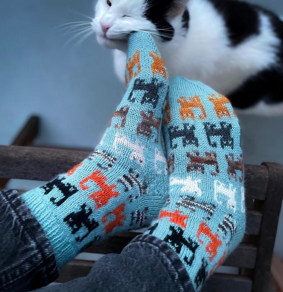 ***NEW*** Herding Cats Sock Kit with Stone Knits