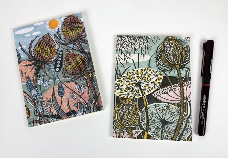***New*** 2 Angie Lewin Pocket Notebooks - Teasels
