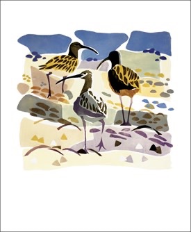 On the Beach by Lisa Hooper blank card