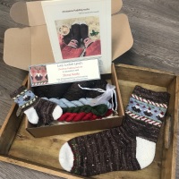 Christmas Pud Sock kit in a box!  (Steel)