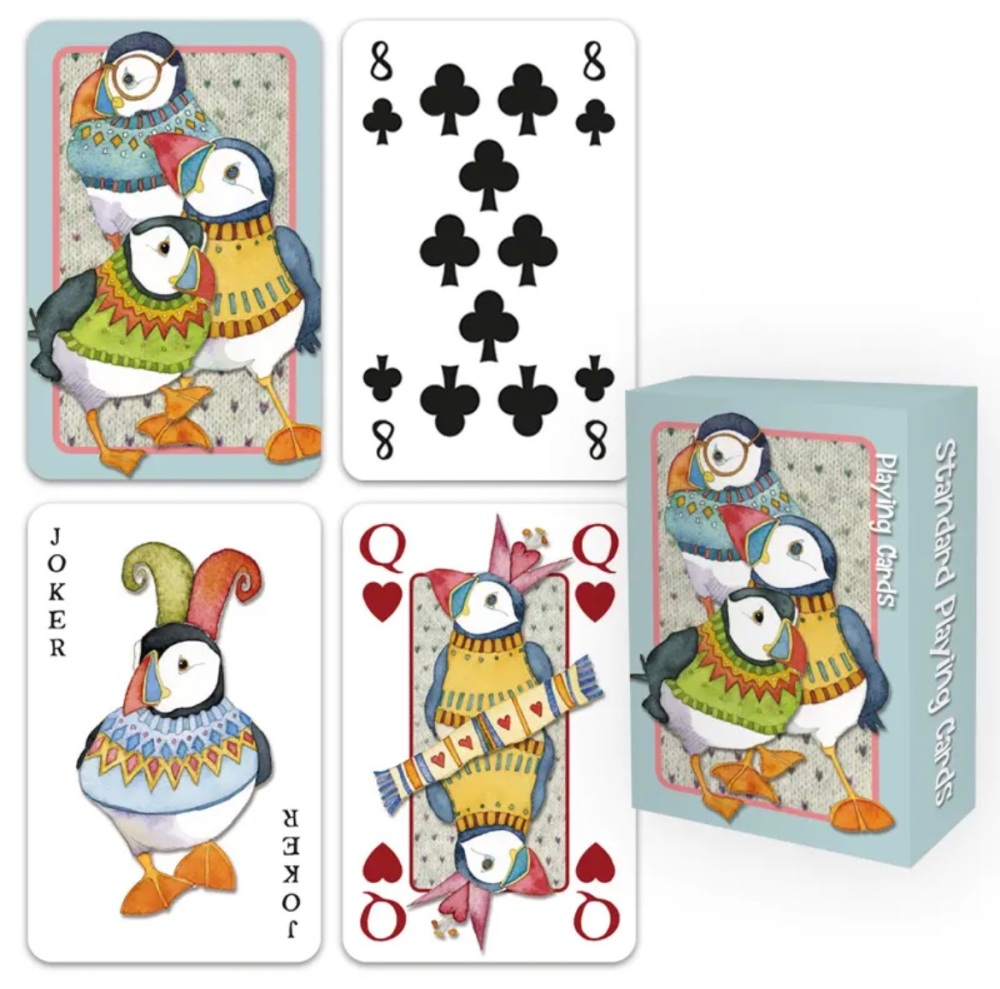 **NEW** Woolly Puffins Playing Cards