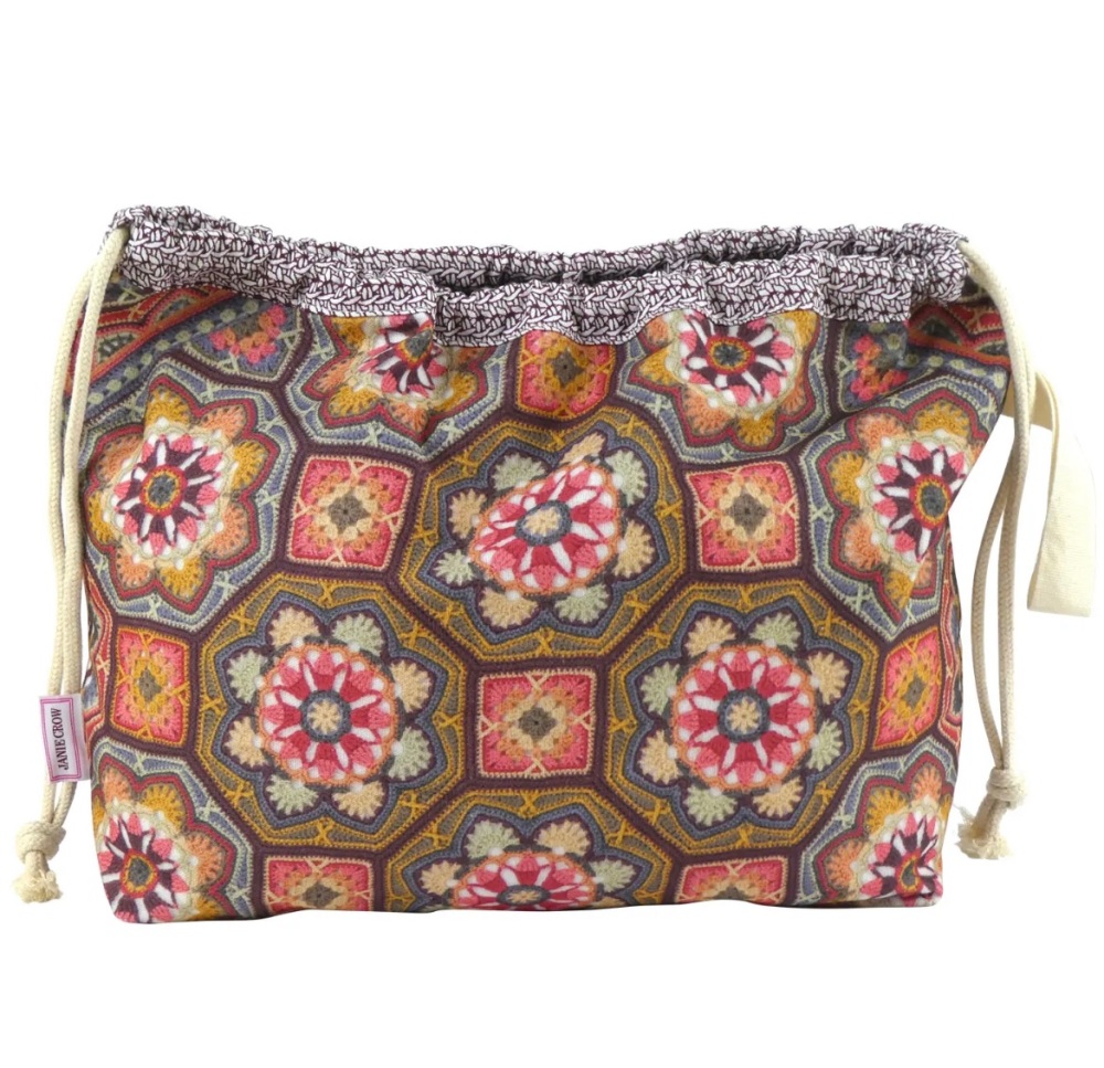 **Pre-Order**  Persian Tiles drawstring Project bag